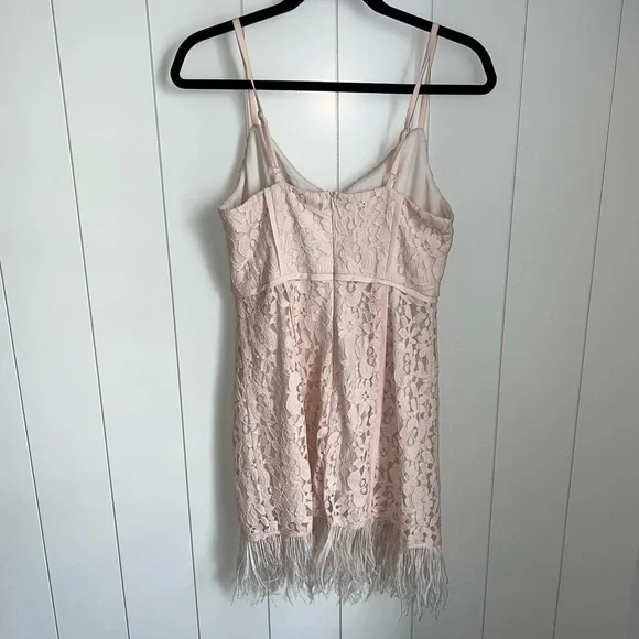 NWT GB Lace Feather Trim dress